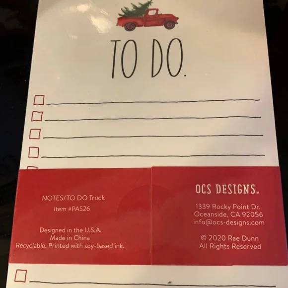 Rae Dunn Notes/ TO DO Truck note pad- NWT - Picture 4 of 5